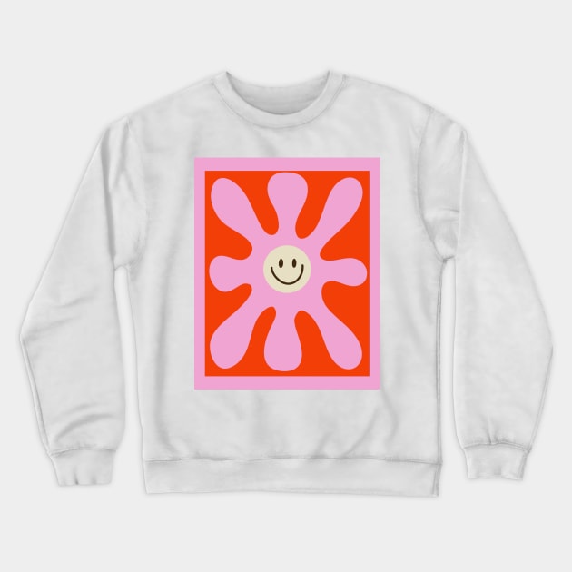 Flower Groovie 70s Retro Crewneck Sweatshirt by Trippycollage